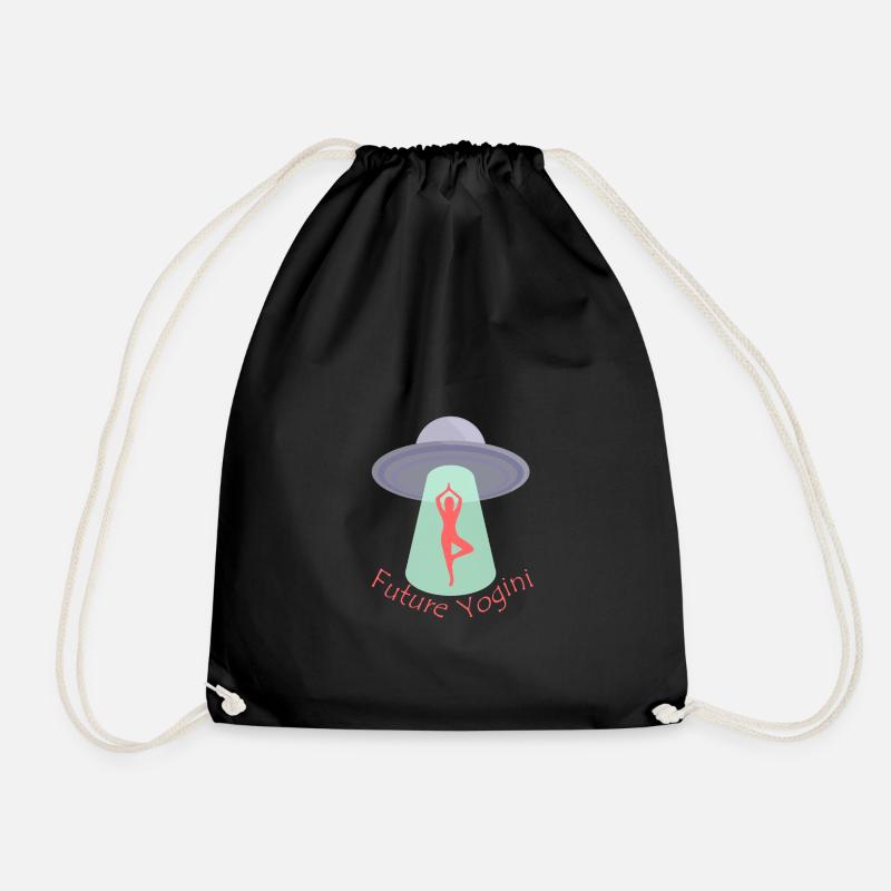 Future Yogini mit Ufo - Turnbeutel - Schwarz