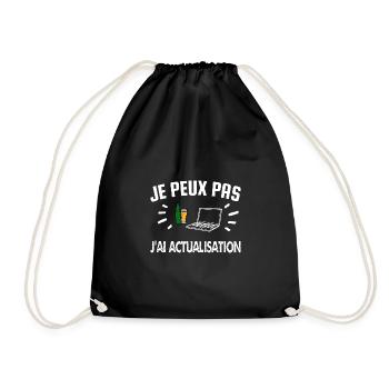 je peux pas j'ai actualisation - Sac de sport léger - noir - Devant