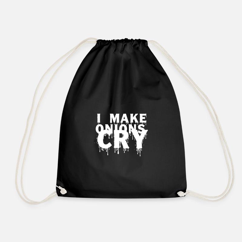I make onions cry - super lustiges - Turnbeutel - Schwarz