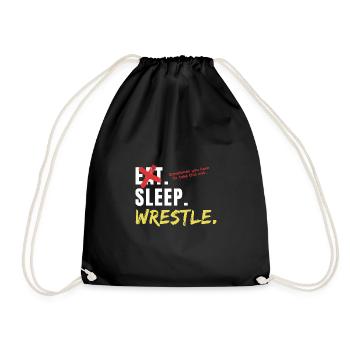 Eat Sleep Wrestle - Turnbeutel - Schwarz - Vorne
