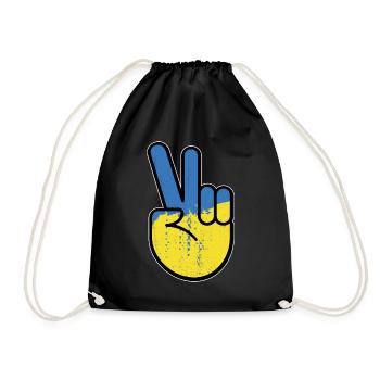 Paix et solidarité avec l’Ukraine - Sac de sport léger - noir - Devant