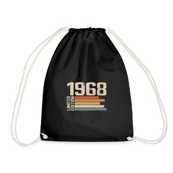 1968 Vintage - Retro 1968 Geburtstagsgeschenk 1968 - Turnbeutel - Schwarz - Vorne