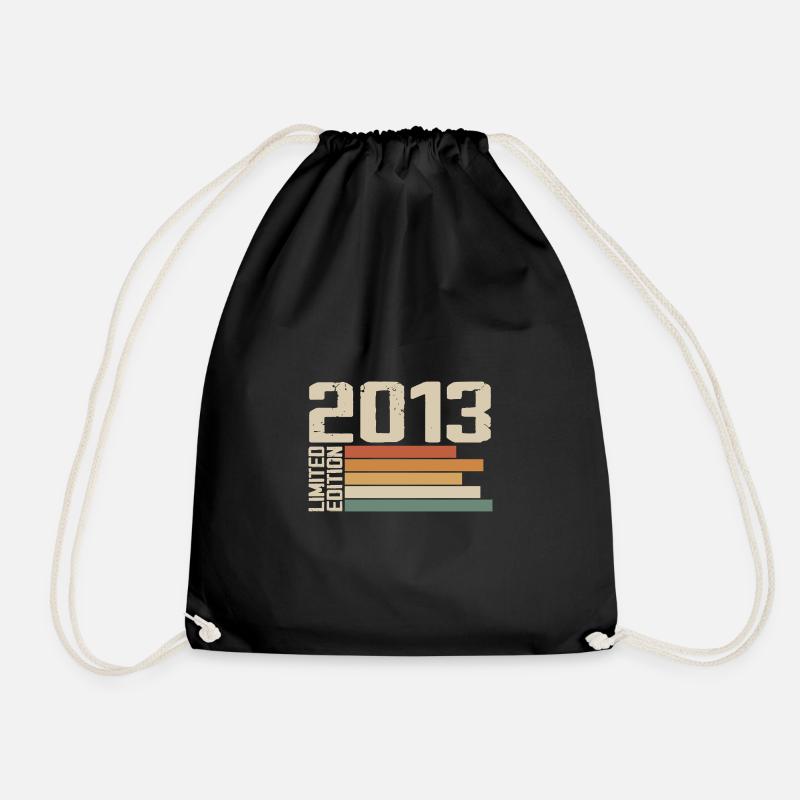 2013 Jahrgang - Retro 2013 Jubiläumsgeschenk 2013 - Turnbeutel - Schwarz