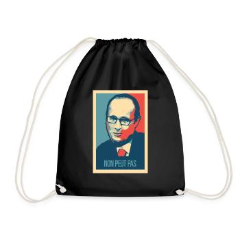 Popularité de François Hollande - Sac de sport léger - noir - Devant