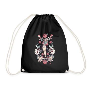 Vintage Pin-up - Sac de sport léger - noir - Devant