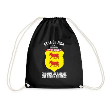 le 8e jour, les béarnais - Sac de sport léger - noir - Devant