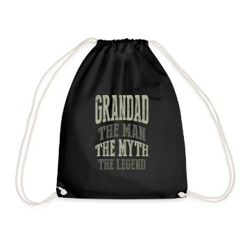 Grandad The Man T-shirts Gifts - Drawstring Bag - black - Front