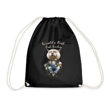 Meilleur alimentateur de chats du monde - Sac de sport léger - noir - Devant