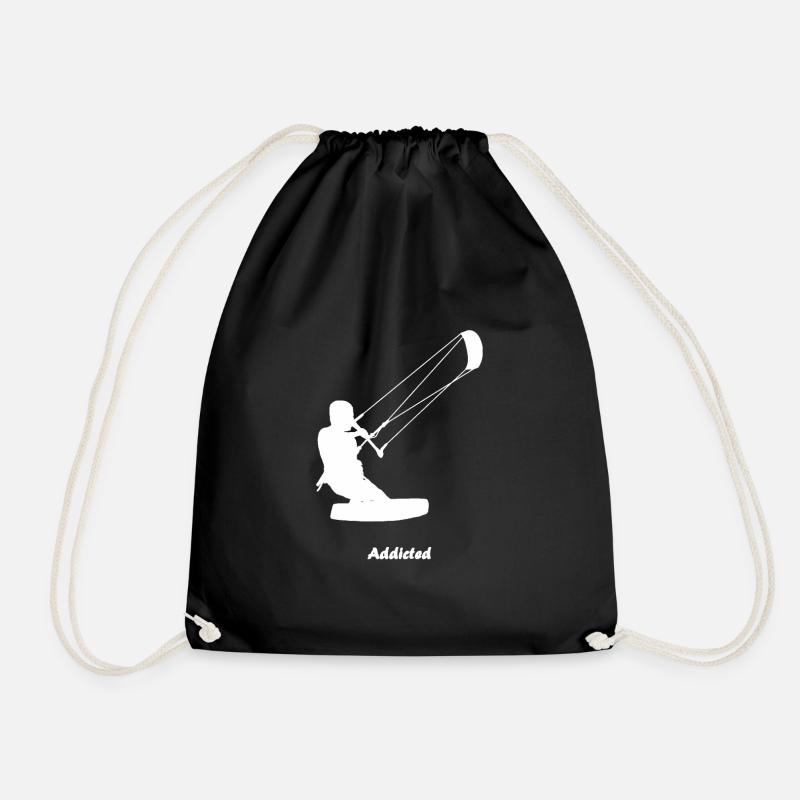Kiteboarder - Turnbeutel - Schwarz