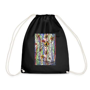 Fleurs - Sac de sport léger - noir - Devant