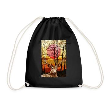 cerf - Sac de sport léger - noir - Devant