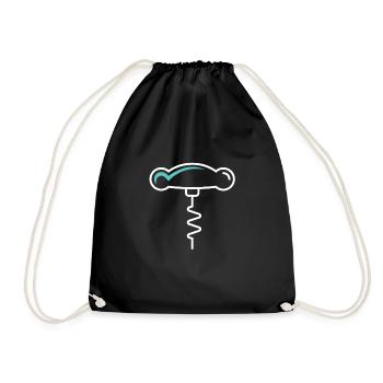 corkscrew - Drawstring Bag - black - Front