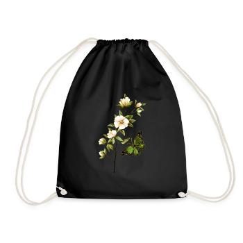 fleurs - Sac de sport léger - noir - Devant