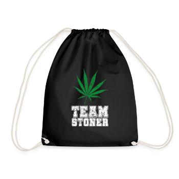 Team Stoner vintage white - Drawstring Bag - black - Front