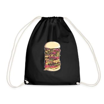 Monster Hamburger - Sac de sport léger - noir - Devant