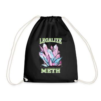 Legalize Meth Chrystal Meth - Drawstring Bag - black - Front