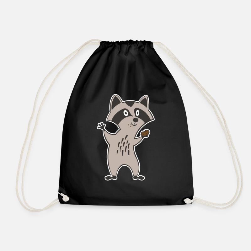 cookie racoon - Turnbeutel - Schwarz