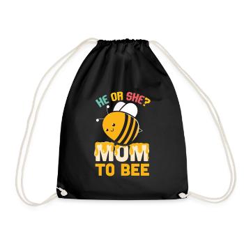 Womens Gender Reveal What Will It Bee Mom To Be - Turnbeutel - Schwarz - Vorne