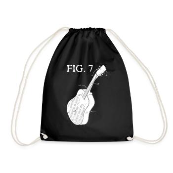 Diagramme de guitare - Guitares Guitar Playercuteblackins - Sac de sport léger - noir - Devant