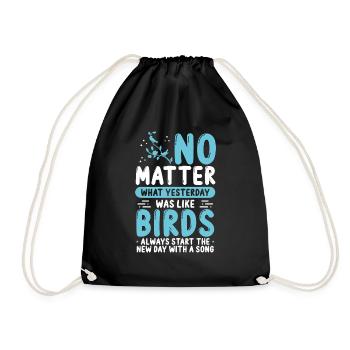 Bird Watching Birder Chirp Birder Bird Lover - Drawstring Bag - black - Front