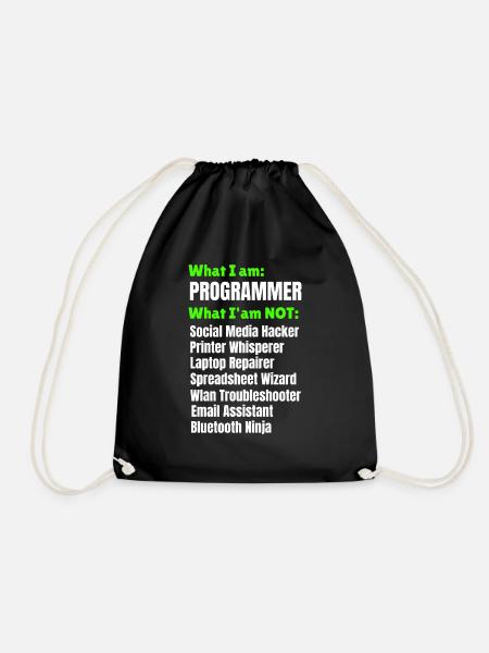 I am a Programmer! - Turnbeutel - Schwarz