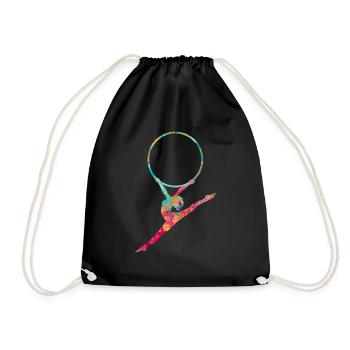 Gymnastique sportive rythmique avec pneus - PopArt - Sac de sport léger - noir - Devant