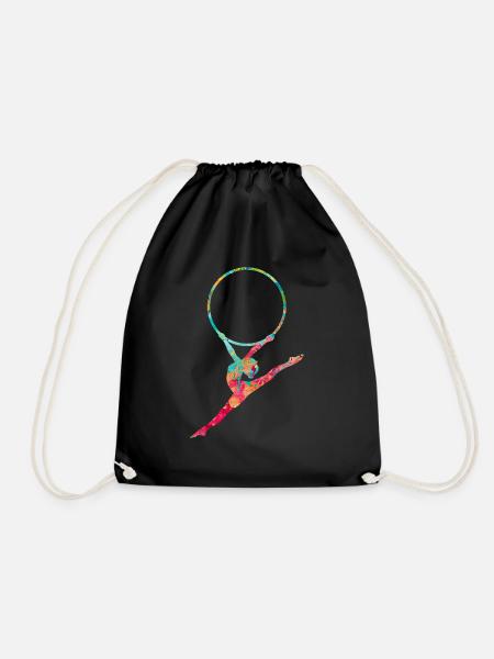 Rhythmische Sportgymnastik mit Reifen - PopArt - Turnbeutel - Schwarz