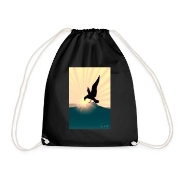 La mouette - Sac de sport léger - noir - Devant