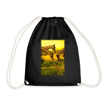 Girafe au Kenya - Sac de sport léger - noir - Devant