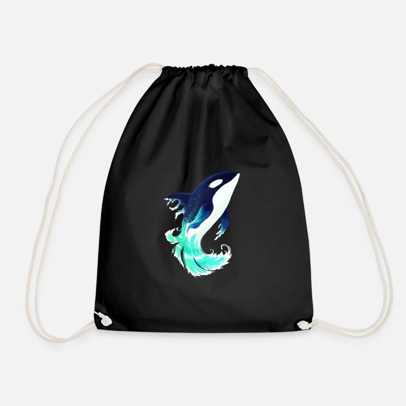 orque baleine - Sac de sport léger - noir