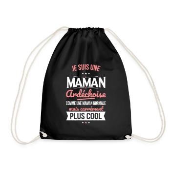 Maman Ardéchoise comme maman normale plus cool - Sac de sport léger - noir - Devant