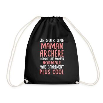 Maman archère comme maman normale plus cool - Sac de sport léger - noir - Devant