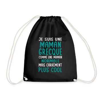 Maman Grecque comme maman normale plus cool - Sac de sport léger - noir - Devant
