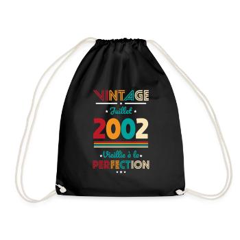 Anniversaire 20 ans - Vintage - Juillet 2002 - Sac de sport léger - noir - Devant