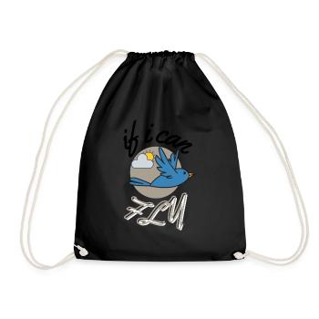 If I could fly - Drawstring Bag - black - Front