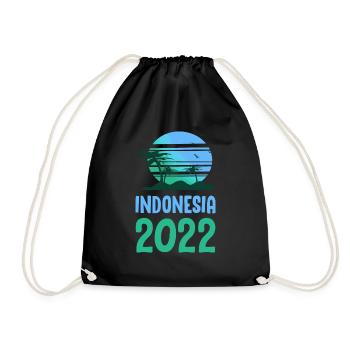 Indonesia 2022 Palm Trees - Drawstring Bag - black - Front