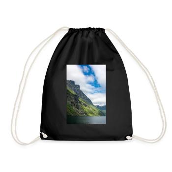 Entrance of the Geiranger fjords near Geiranger - Drawstring Bag - black - Front