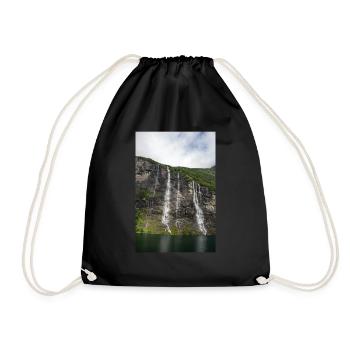 Seven Sisters Waterfall at the Geiranger fjords - Turnbeutel - Schwarz - Vorne