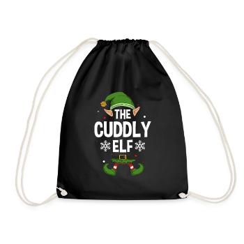Elfe de cadeau de Noël de famille assorti de groupe - Sac de sport léger - noir - Devant