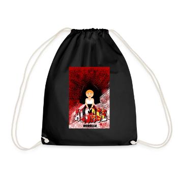 Alsatian Rebel Alsace - Drawstring Bag - black - Front
