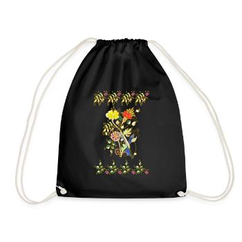 Fleur - Sac de sport léger - noir - Devant