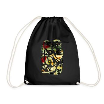 Style graffiti Splash hip hop couleurs peintre couleur - Sac de sport léger - noir - Devant