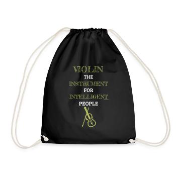 Instrument de violon pour les gens intelligents Citron - Sac de sport léger - noir - Devant