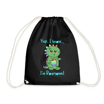 I mRoarsome - Drawstring Bag - black - Front