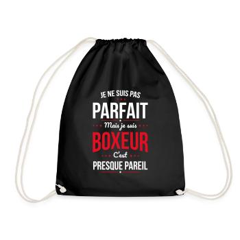 Je ne suis pas parfait mais je suis boxeur - Sac de sport léger - noir - Devant