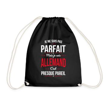 Je ne suis pas parfait mais je suis Allemand - Sac de sport léger - noir - Devant