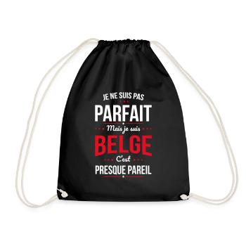Je ne suis pas parfait mais je suis Belge - Sac de sport léger - noir - Devant