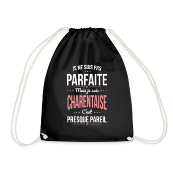 Je ne suis pas parfaite mais je suis Charentaise - Sac de sport léger - noir - Devant
