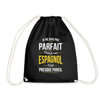 Je ne suis pas parfait mais je suis Espagnol - Sac de sport léger - noir - Devant