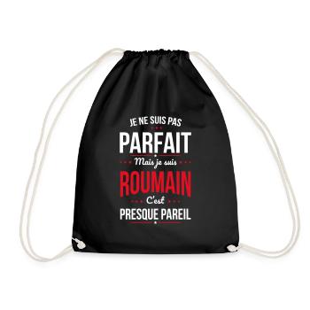 Je ne suis pas parfait mais je suis Roumain - Sac de sport léger - noir - Devant
